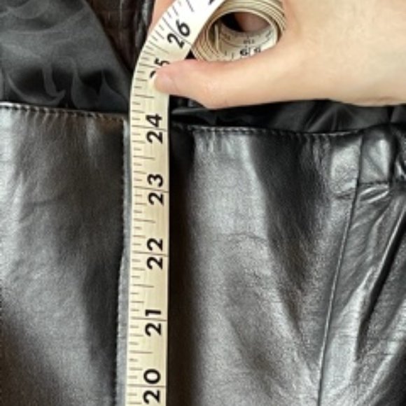 80s Michael Hoban Black Leather Strapless Dress - Picture 9 of 10